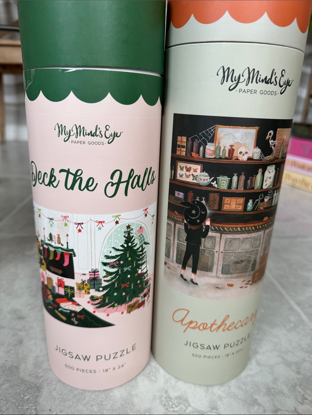 My Mind's Eye Holiday Jigsaw Puzzle - Pink & Green